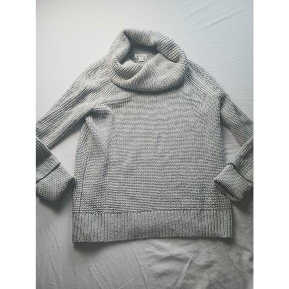 Market & Spruce Cowl Neck Gray Knit Sweater Women Size XS Pull On Cozy Warm - Picture 1 of 5